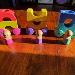 12 piece tegu wooden magnetic cars and people